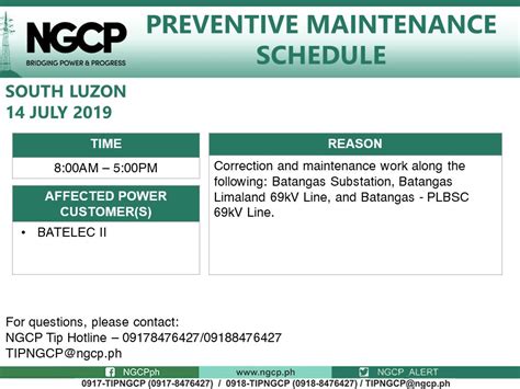 batelec lipa schedule of brownout today|BATELEC II .